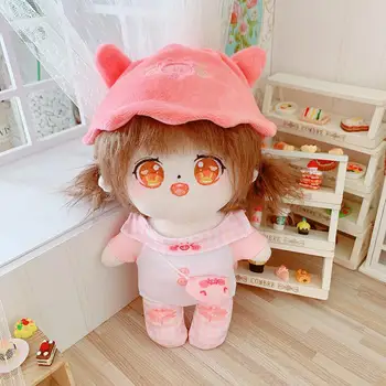 20cm roupas de boneca Linda Rosa Macacão chapéu de se ajustar as bonecas acessórios Coreia do Kpop EXO ídolo Bonecas de presente Brinquedos de DIY