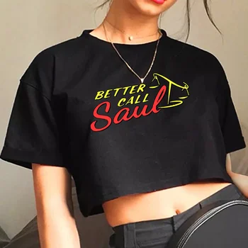 better call saul t-shirt dos 90 anos da década de 2000 goth crop top Mulher goth coreano moda Kawaii roupas crop top