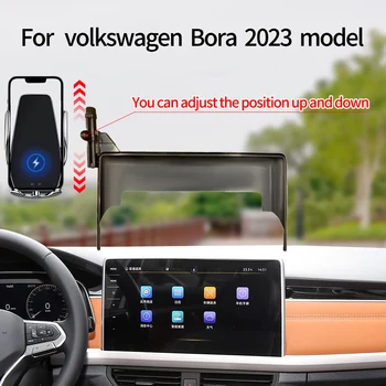 Carro Titular do Telefone Para Volkswagen Bora 2023 modelo de Tela de levantamento de carregamento sem fio de telefone celular stent acessórios