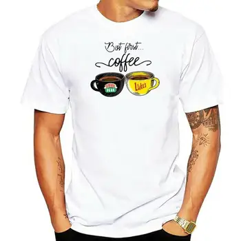Mas Primeiro Café Amigos Gilmore Girls Senhoras T-Shirt de Algodão S-3Xl Branco Mais Tamanho E Cores de Camiseta