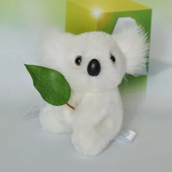 mini bonito de alta qualidade do luxuoso koala brinquedo branco koala boneca com uma licença de presente de cerca de 14 centímetros 0602