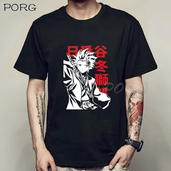 Toshiro Hitsugaya T-Shirt Da Moda De Curto Manga Casual T-Shirt Dos Homens Do Algodão Camiseta Streetwear Harajuku Anime Camisa De Streetwear Homens